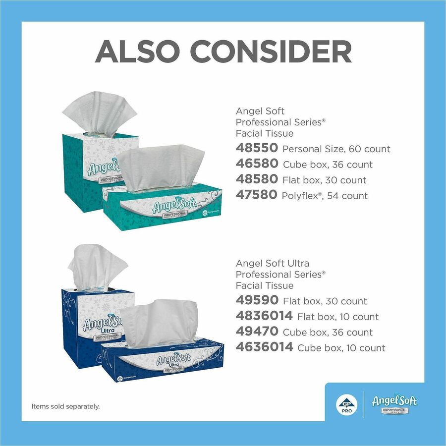 2 Ply - 5" Width x 8" Length - White - Fiber - 60 / Carton