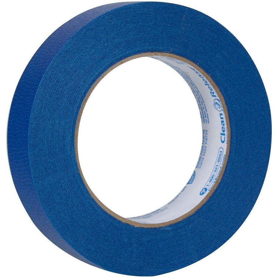Duck Clean Release Blue Painter's Tape, 0.94" x 60 yd, 5.3 mil Thickness, 3" Core, UV Resistant, Crepe Paper, Blue, 24 Pack