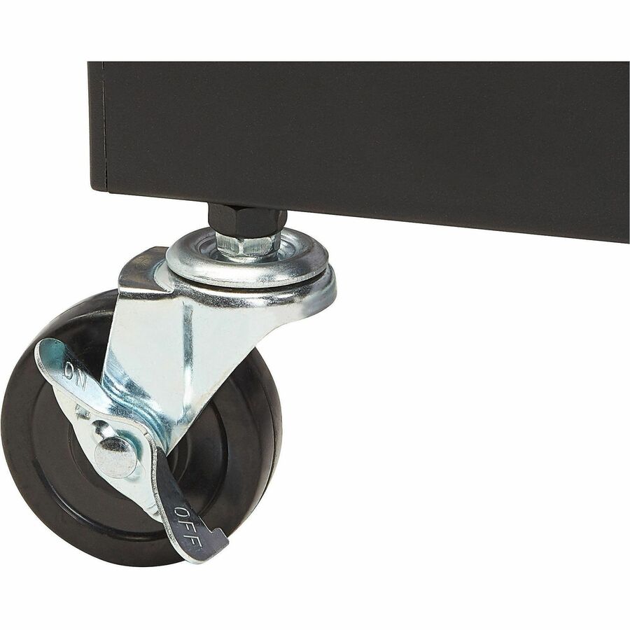 Oklahoma Sound® Premium Presentation Cart, Surface Color: Ivory Woodgrain/Black, Frame Color: Black