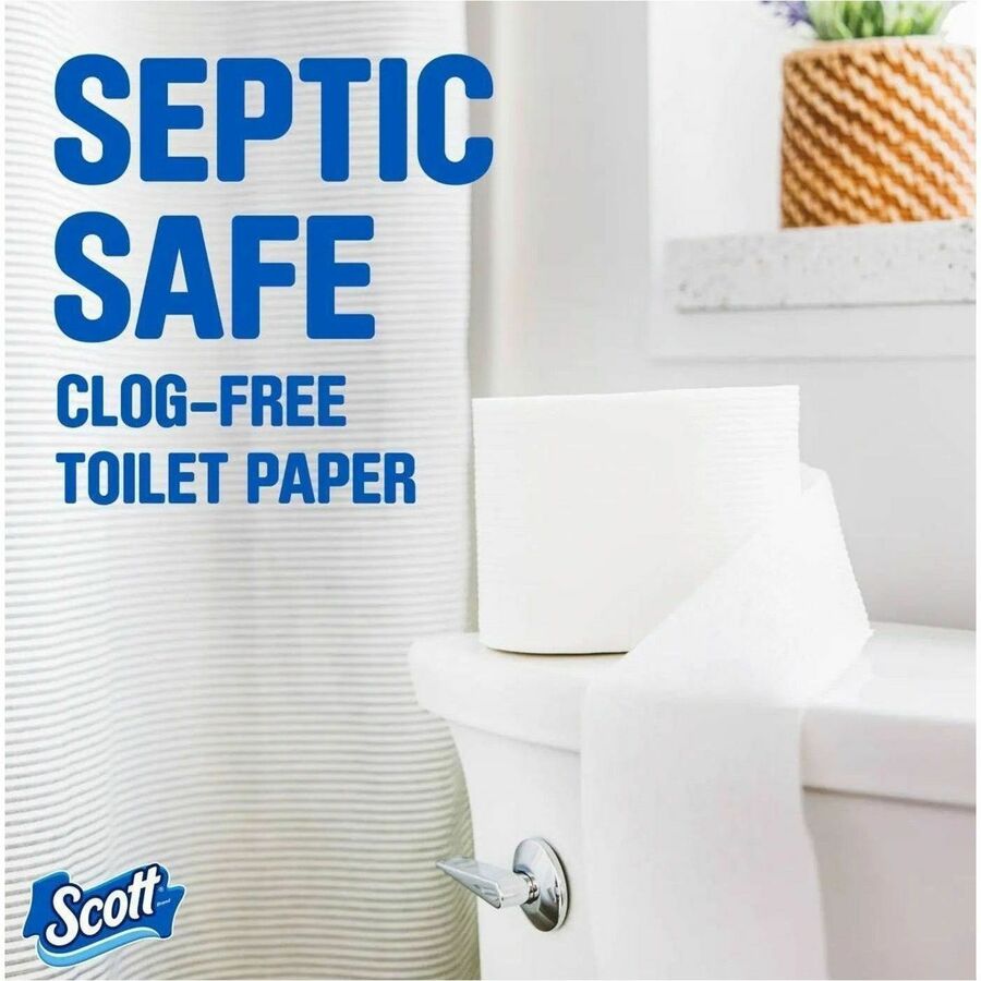 Scott ComfortPlus Toilet Paper, 1 Ply, 231 Sheets per Roll, White, 4 Rolls per Carton