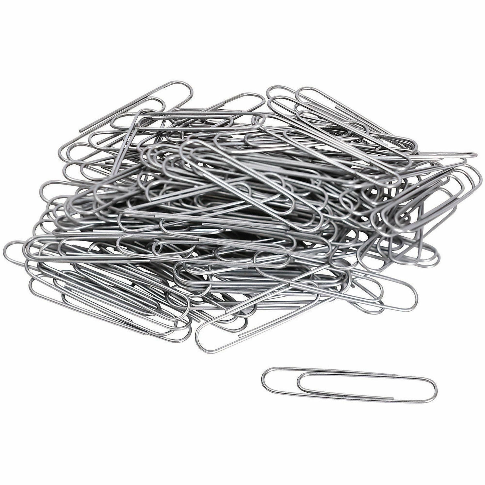 Universal Jumbo Paper Clips, Silver, Steel Wire, Smooth Finish, 1.9" x 0.5", 100 Clips/Box, 1000/Pack