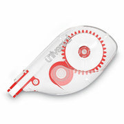 Universal Correction Tape, 0.20" x 32.75 ft, 1 Line, White Tape, Red/Clear Dispenser, Non-refillable, Ergonomic, Tear Resistant, Flexible, Transparent, Film/Plastic, 2 Pack