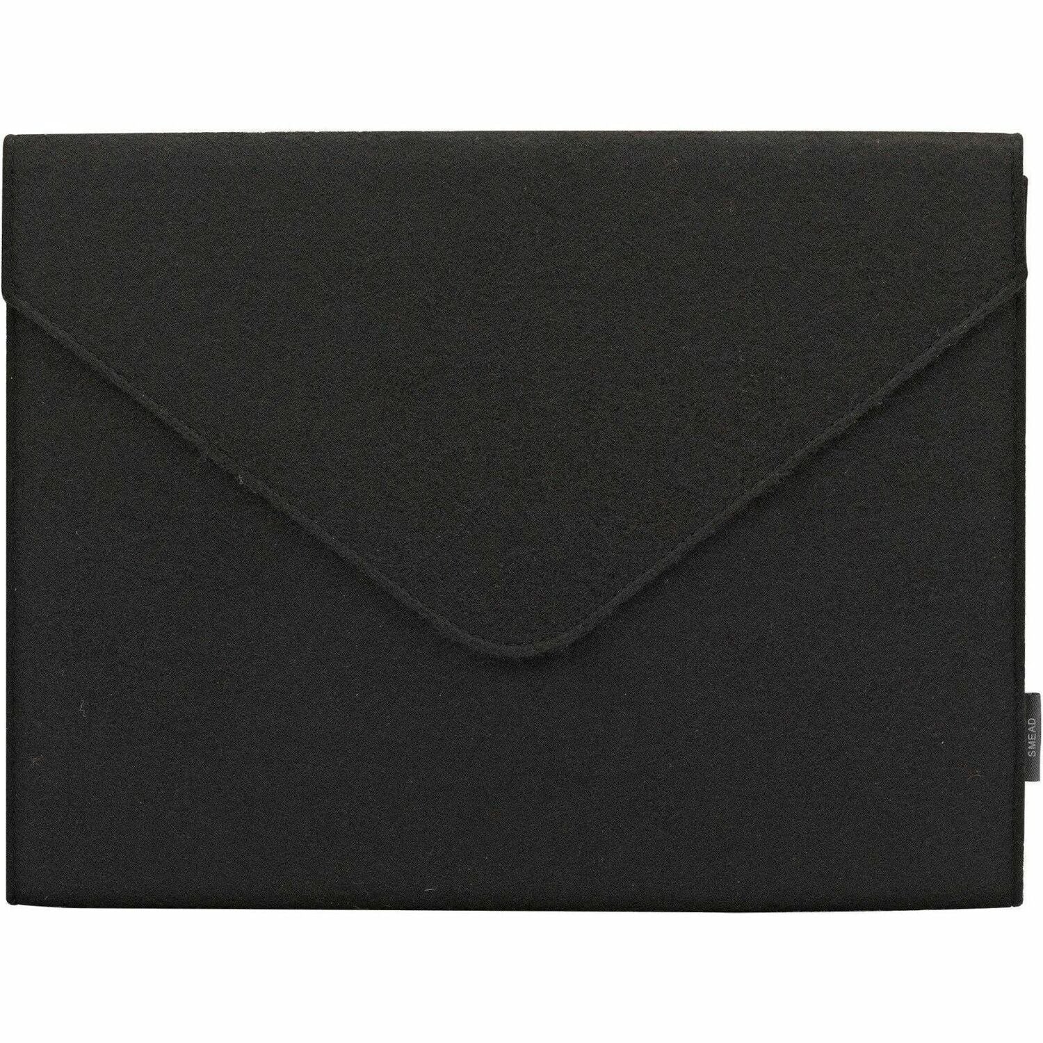 Smead Letter Expanding File, 8.5" x 11", 2" Expansion, 1 Pocket, Cloth, Black, Snap Closure