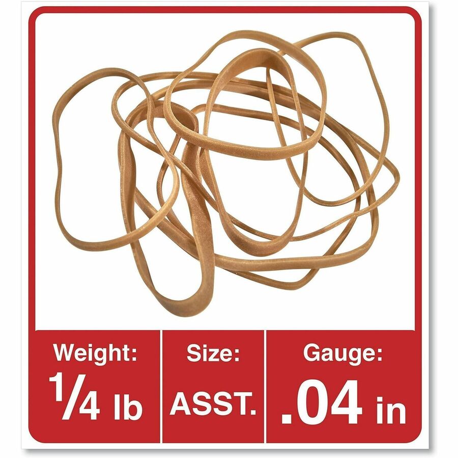 Universal Standard Rubber Bands, Size #54, Assorted, Elastic Rubber, Beige, 1 Pack