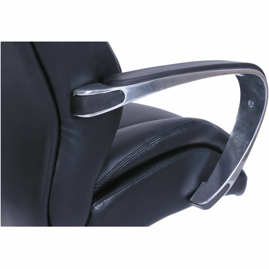 La-Z-Boy ComfortCore Chair, Black, Gel Memory Foam Seat, High Back, 5-Star Aluminum Base, Bonded Leather, 1 Each