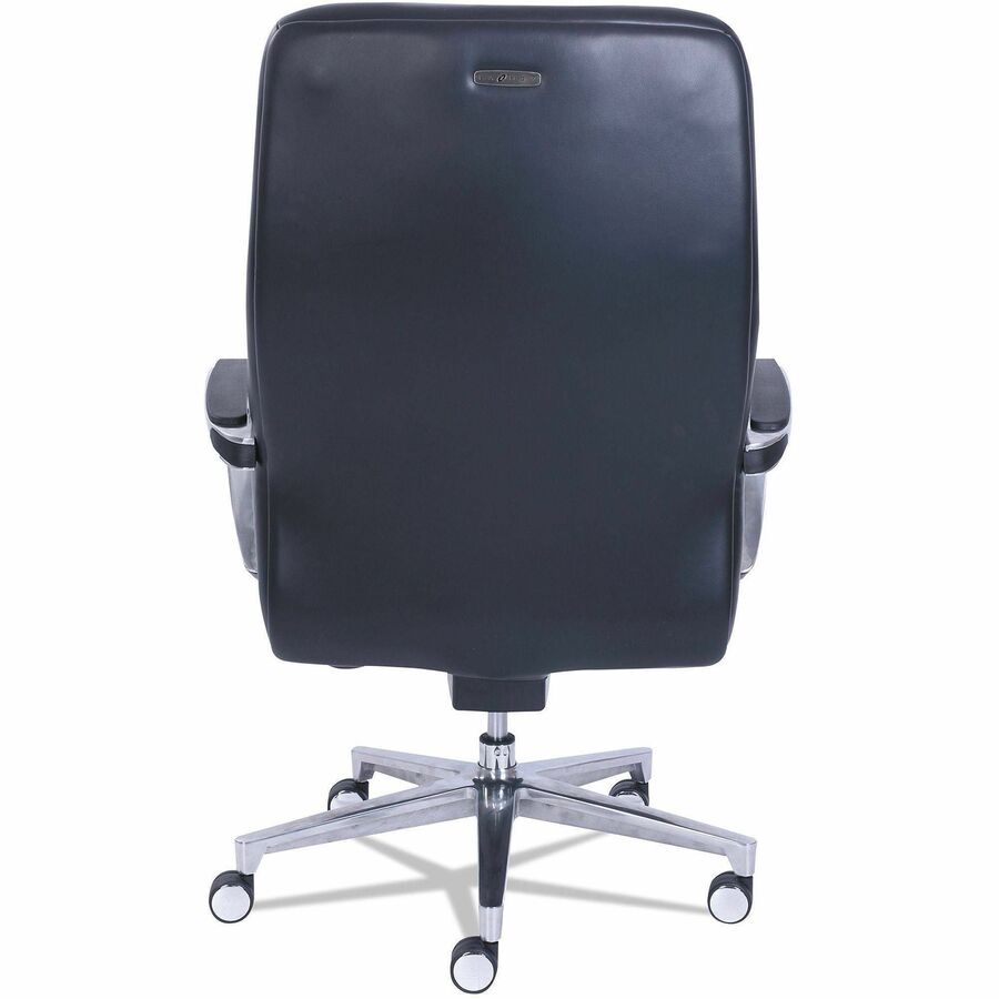 La-Z-Boy ComfortCore Chair, Black, Gel Memory Foam Seat, High Back, 5-Star Aluminum Base, Bonded Leather, 1 Each