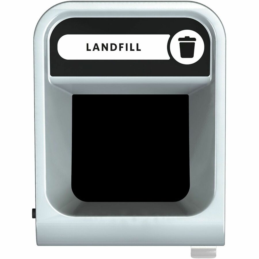 Rubbermaid Commercial Configure 1 Stream Gray Container, Open Top, 45 Gallon, Stainless Steel, Textured Black/Gray Stenni, 1 Each