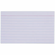 Universal Printable Index Cards, 3" x 5", Ruled, Acid-Free, White, 100 Pack