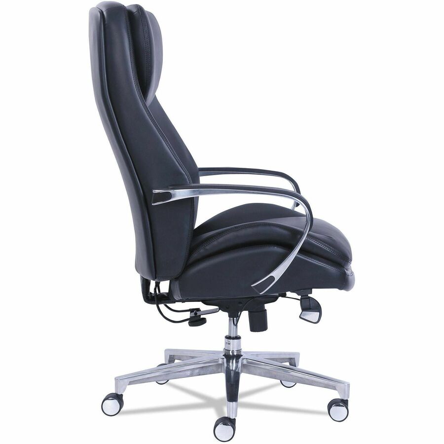 Black Seat Color - Gel, Memory Foam Seat Material - Black Back Color - High Back - 5-star Base - Bonded Leather - Armrest - 1 Each