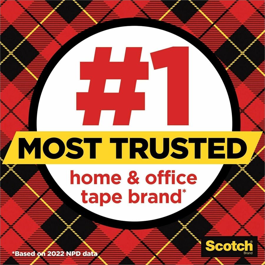 27.78 yd Length x 0.75" Width - 1" Core - Matte - Clear - For Office, Mending, Holding, Splicing - 12 / Pack