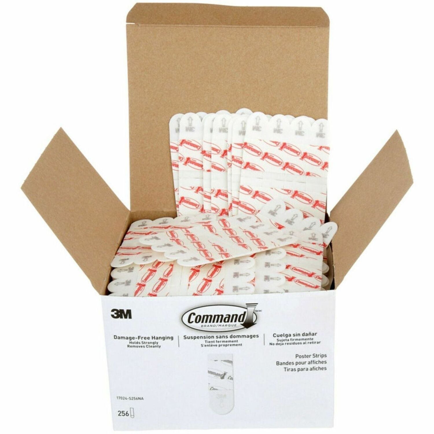 1.75" Length x 0.62" Width x 500 mil Thickness - White - Damage Resistant, Mark Resistant - For Poster, Indoor, Hanging, Smooth Surface, Artwork, Sign, Home, Office, Decorating, Multi Surface - 256 / Pack