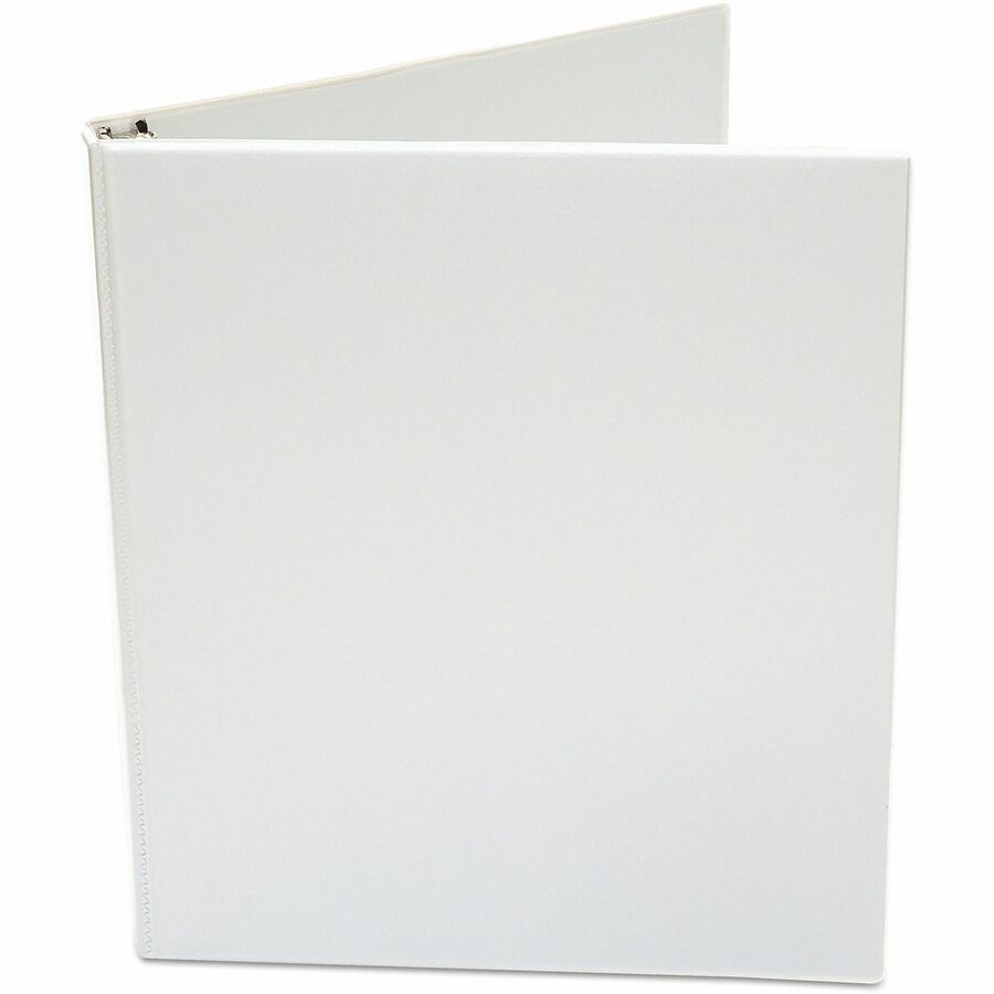 1/2" Binder Capacity - 100 Sheet Capacity - 3 Ring(s) - Fastener(s): Ring - Pocket(s): 2, Inside Front & Back - Polypropylene - White - Non-stick - 1 Each