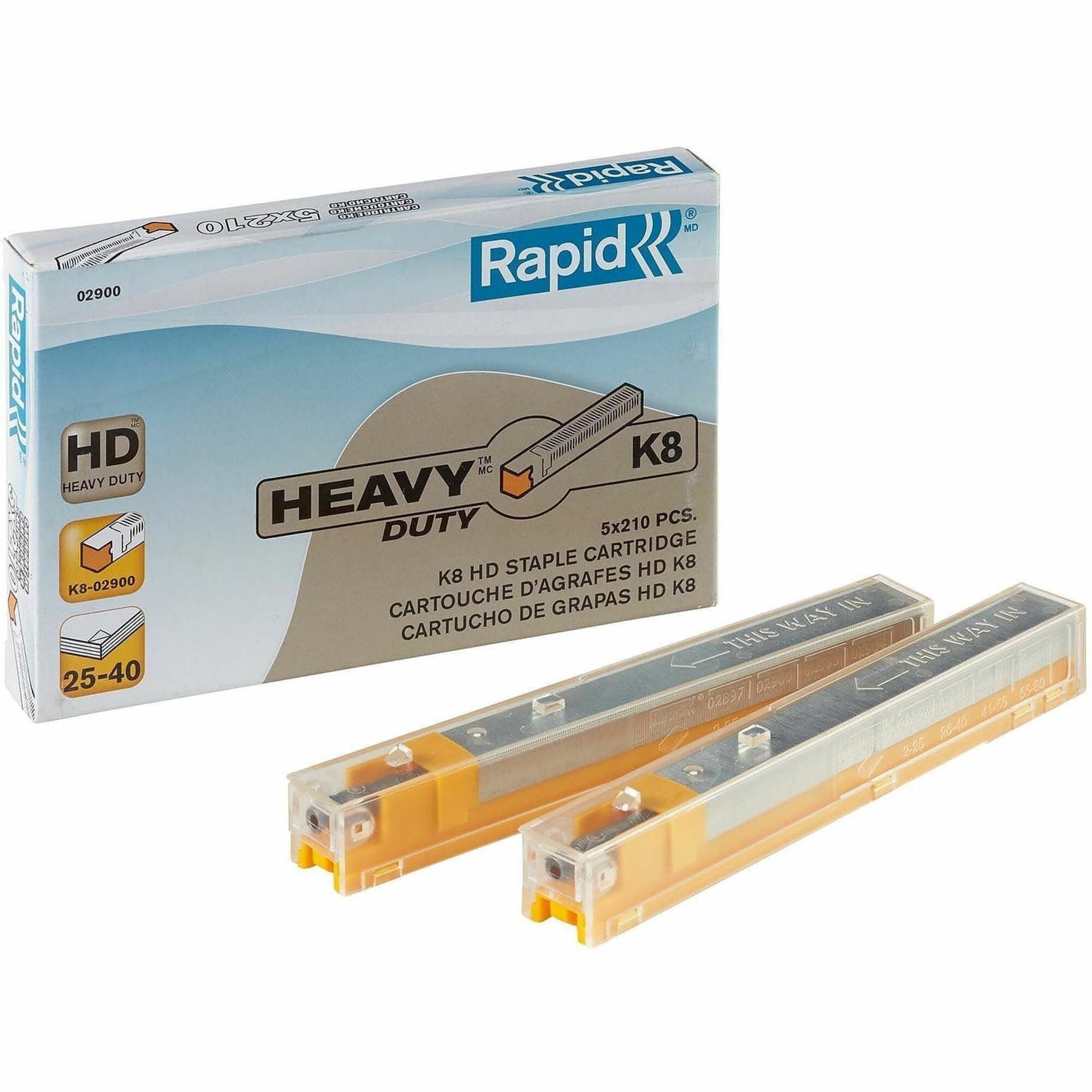 Heavy Duty - 5/16" Leg - Holds 40 Sheet(s) - for Paper - Yellow - 1050 / Box