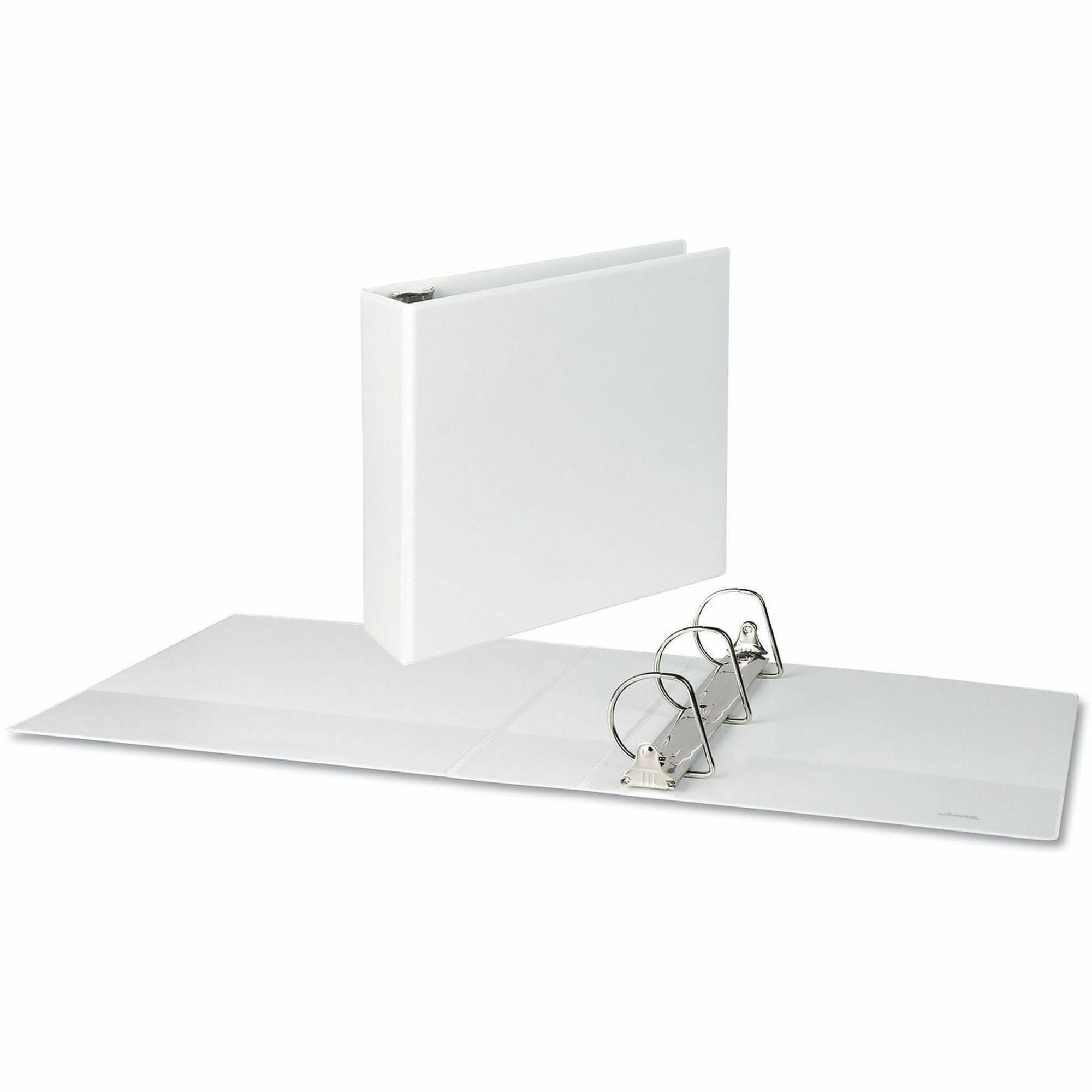 3" Binder Capacity - 600 Sheet Capacity - 3 Ring(s) - Fastener(s): Ring - Pocket(s): 2, Inside Front & Back - Polypropylene - White - Non-stick - 1 Each