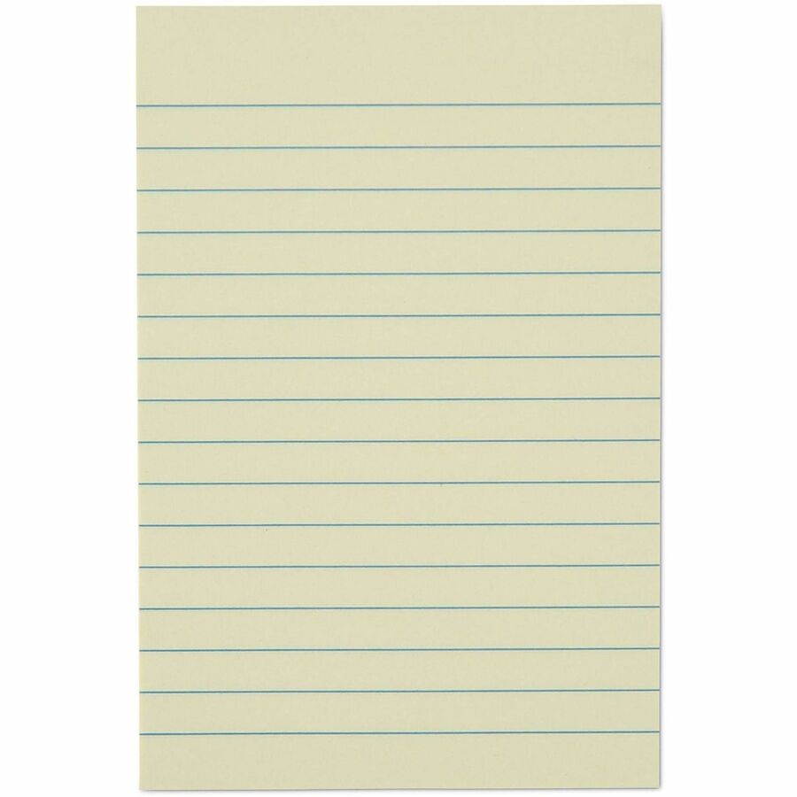 Universal Note Pad, 4" x 6", Rectangle, Unruled, Yellow, 100 Sheets per Pad, Self-stick, Repositionable, Recycled, 12 Pack
