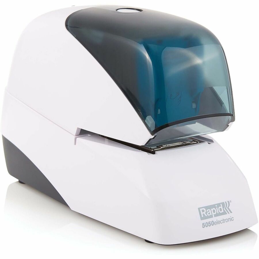 Staples Upto 60 Sheet - Holds Upto 5000 Staple - 2" Throat Depth - Front Loading - White - Plastic, Metal - 1 Each