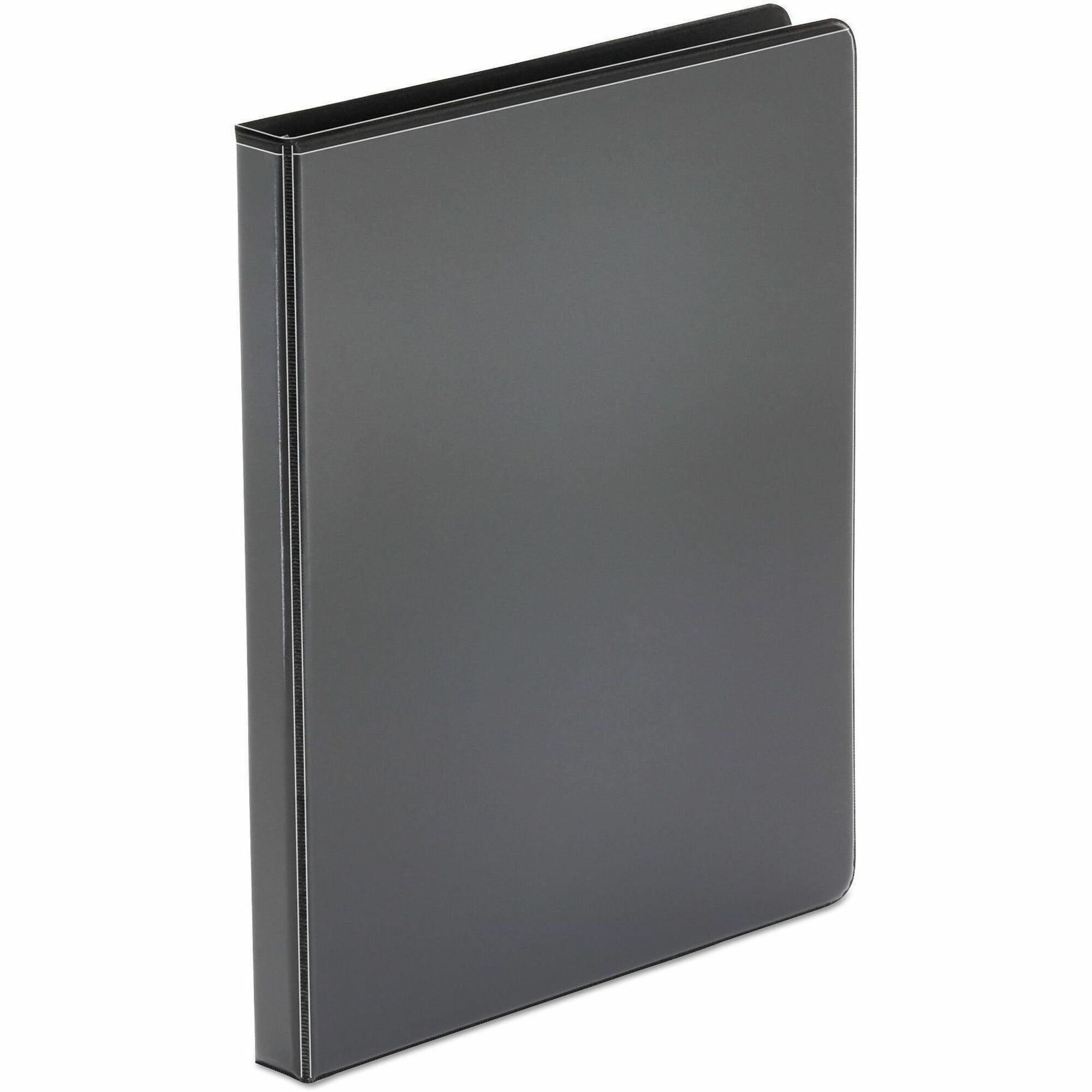 1/2" Binder Capacity - 100 Sheet Capacity - 3 Ring(s) - Fastener(s): Ring - Pocket(s): 2, Inside Front & Back - Polypropylene - Black - Non-stick - 1 Each