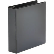 2" Binder Capacity - 375 Sheet Capacity - 3 Ring(s) - Fastener(s): Ring - Pocket(s): 2, Inside Front & Back - Polypropylene - Black - Non-stick - 1 Each