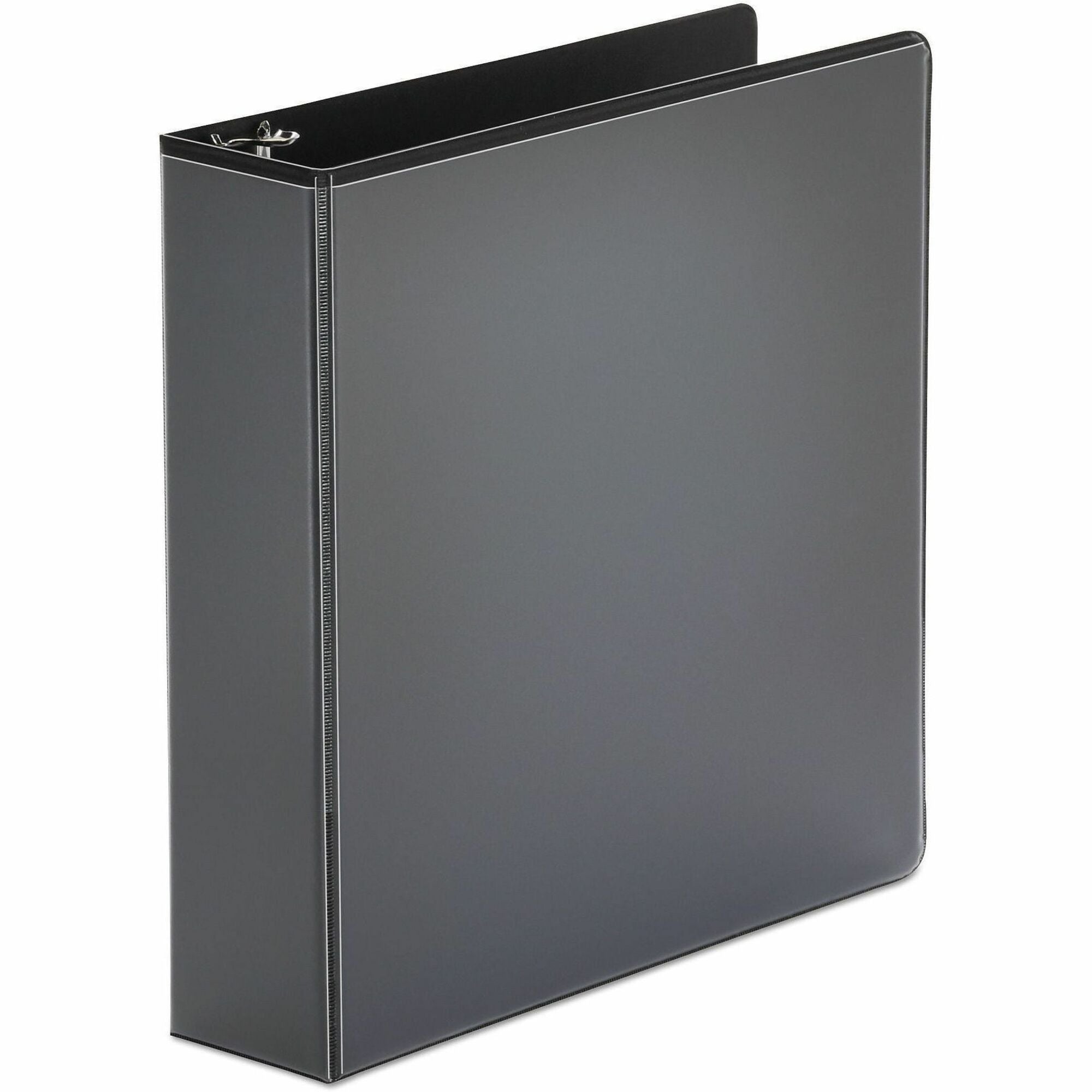 2" Binder Capacity - 375 Sheet Capacity - 3 Ring(s) - Fastener(s): Ring - Pocket(s): 2, Inside Front & Back - Polypropylene - Black - Non-stick - 1 Each