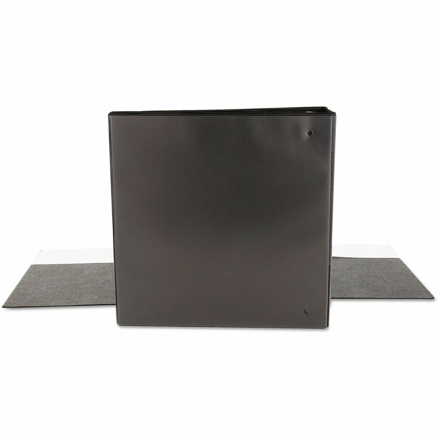 2" Binder Capacity - 375 Sheet Capacity - 3 Ring(s) - Fastener(s): Ring - Pocket(s): 2, Inside Front & Back - Polypropylene - Black - Non-stick - 1 Each