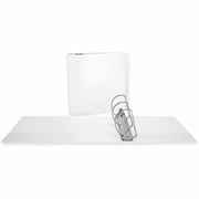 4" Binder Capacity - 775 Sheet Capacity - 3 Ring(s) - Fastener(s): Ring - Pocket(s): 2, Inside Front & Back - Polypropylene - White - Non-stick - 1 Each