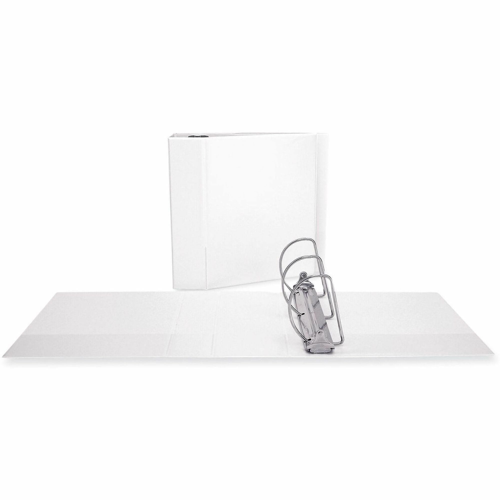 4" Binder Capacity - 775 Sheet Capacity - 3 Ring(s) - Fastener(s): Ring - Pocket(s): 2, Inside Front & Back - Polypropylene - White - Non-stick - 1 Each