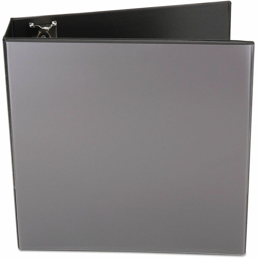 3" Binder Capacity - 625 Sheet Capacity - 3 Ring(s) - Fastener(s): Ring - Pocket(s): 2, Inside Front & Back - Polypropylene - Black - Non-stick - 1 Each