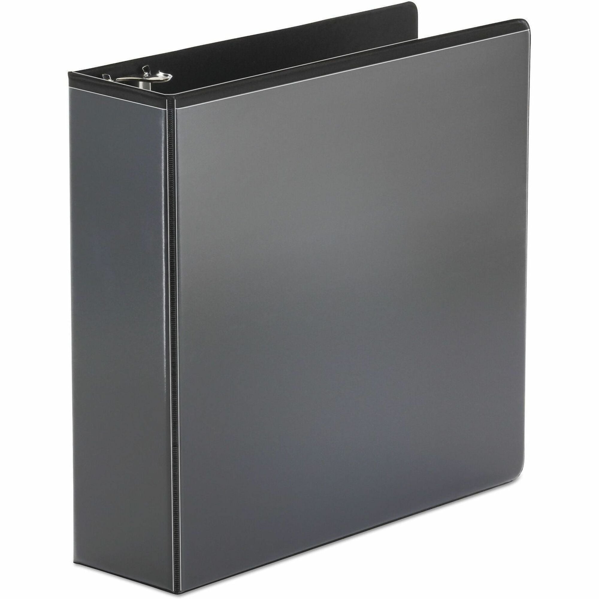 3" Binder Capacity - 625 Sheet Capacity - 3 Ring(s) - Fastener(s): Ring - Pocket(s): 2, Inside Front & Back - Polypropylene - Black - Non-stick - 1 Each