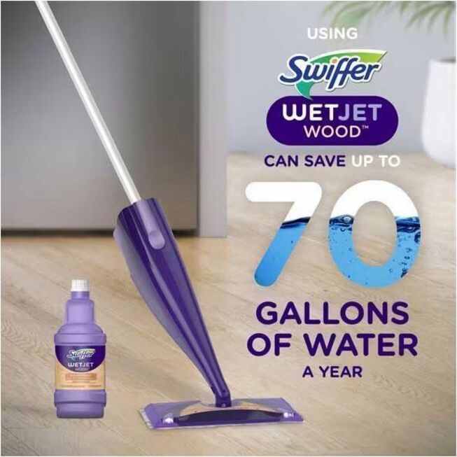 For Wood Floor - 40.6 fl oz (1.3 quart) - Recommended For: Bacteria Remover, Dirt Remover, Grime Remover - Quick Drying - Purple - 1 Bottle