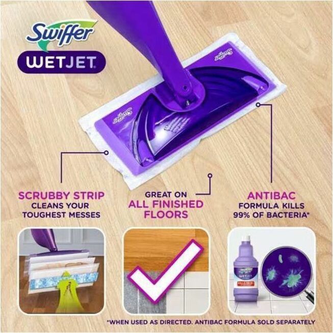 For Wood Floor - 40.6 fl oz (1.3 quart) - Recommended For: Bacteria Remover, Dirt Remover, Grime Remover - Quick Drying - Purple - 1 Bottle