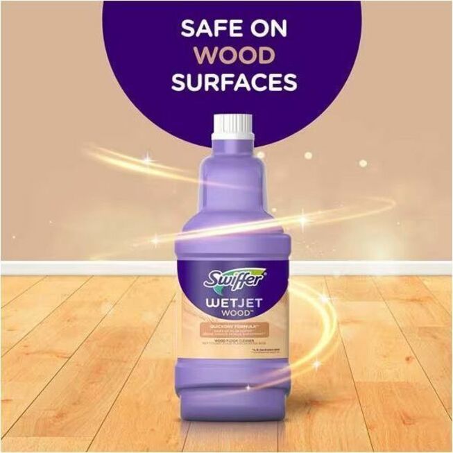 For Wood Floor - 40.6 fl oz (1.3 quart) - Recommended For: Bacteria Remover, Dirt Remover, Grime Remover - Quick Drying - Purple - 1 Bottle