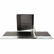 4" Binder Capacity - 775 Sheet Capacity - 3 Ring(s) - Fastener(s): Ring - Pocket(s): 2, Inside Front & Back - Polypropylene - Black - Non-stick - 1 Each