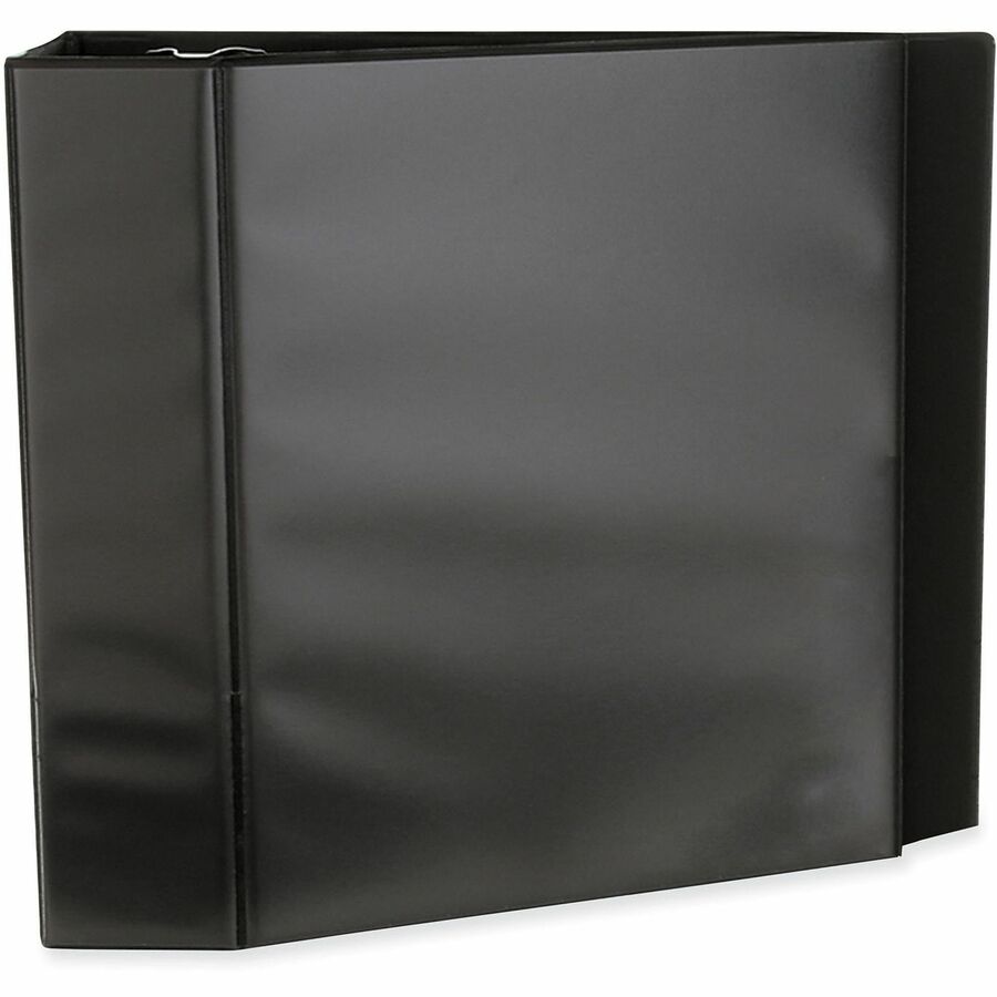 4" Binder Capacity - 775 Sheet Capacity - 3 Ring(s) - Fastener(s): Ring - Pocket(s): 2, Inside Front & Back - Polypropylene - Black - Non-stick - 1 Each