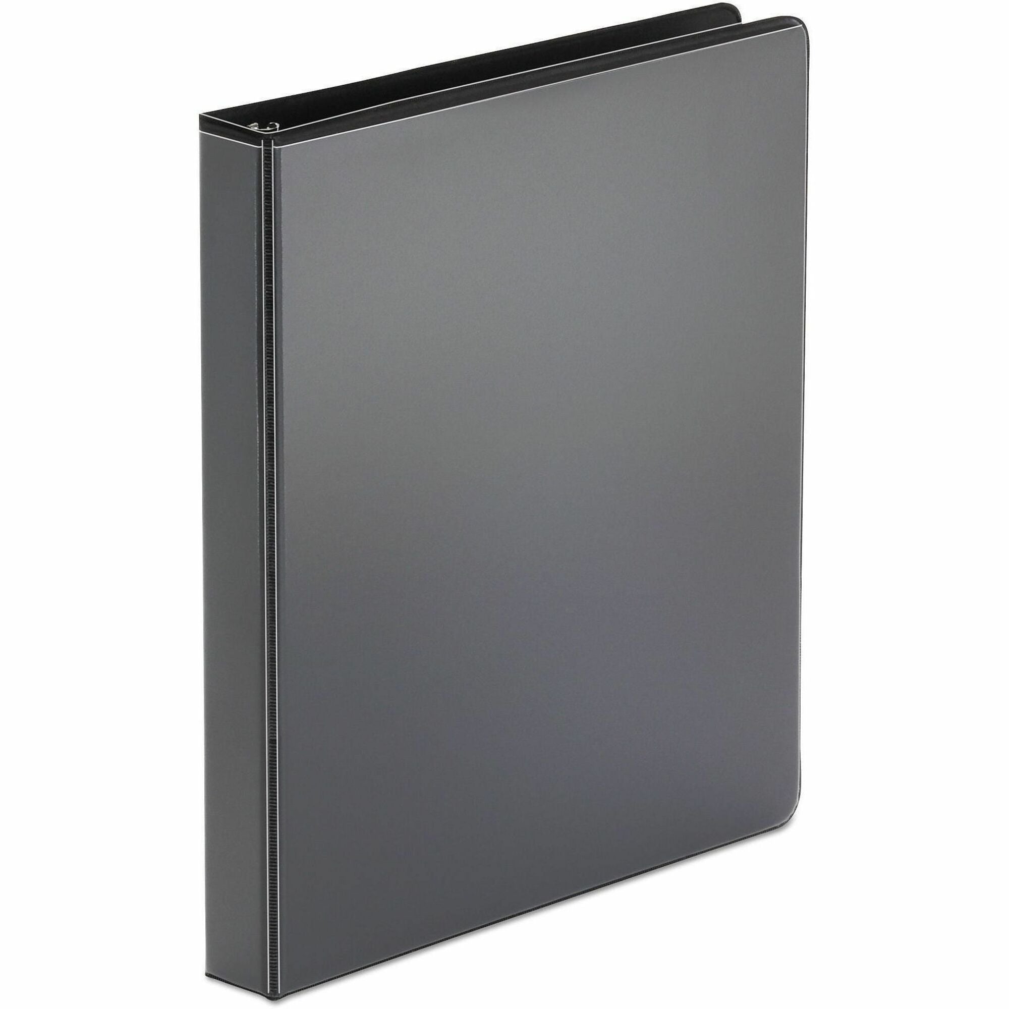 1" Binder Capacity - 175 Sheet Capacity - 3 Ring(s) - Fastener(s): Ring - Pocket(s): 2, Inside Front & Back - Polypropylene - Black - Non-stick - 1 Each