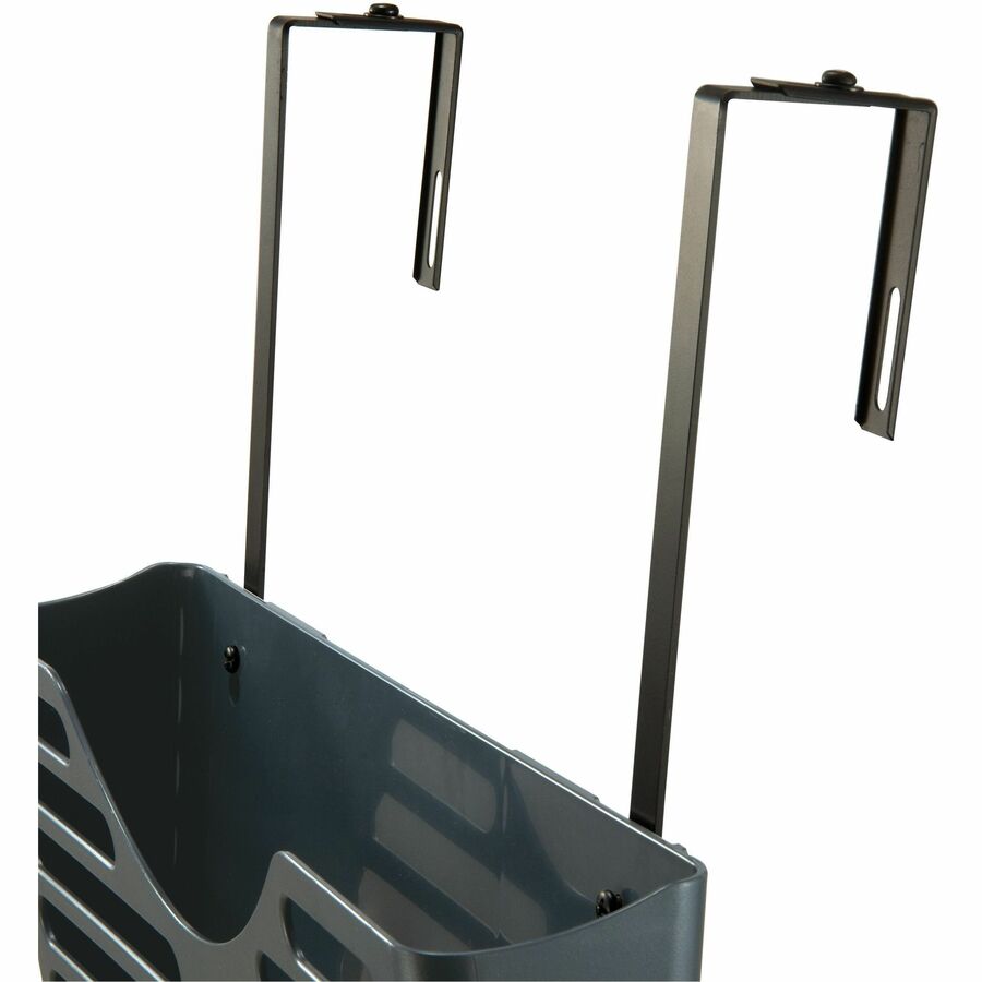 3 Pocket(s) - Vertical - 28" Height x 13.50" Width x 4.70" Depth - Impact Resistant, Lockable, Adjustable Hanger - Gray - Plastic - 3 / Pack