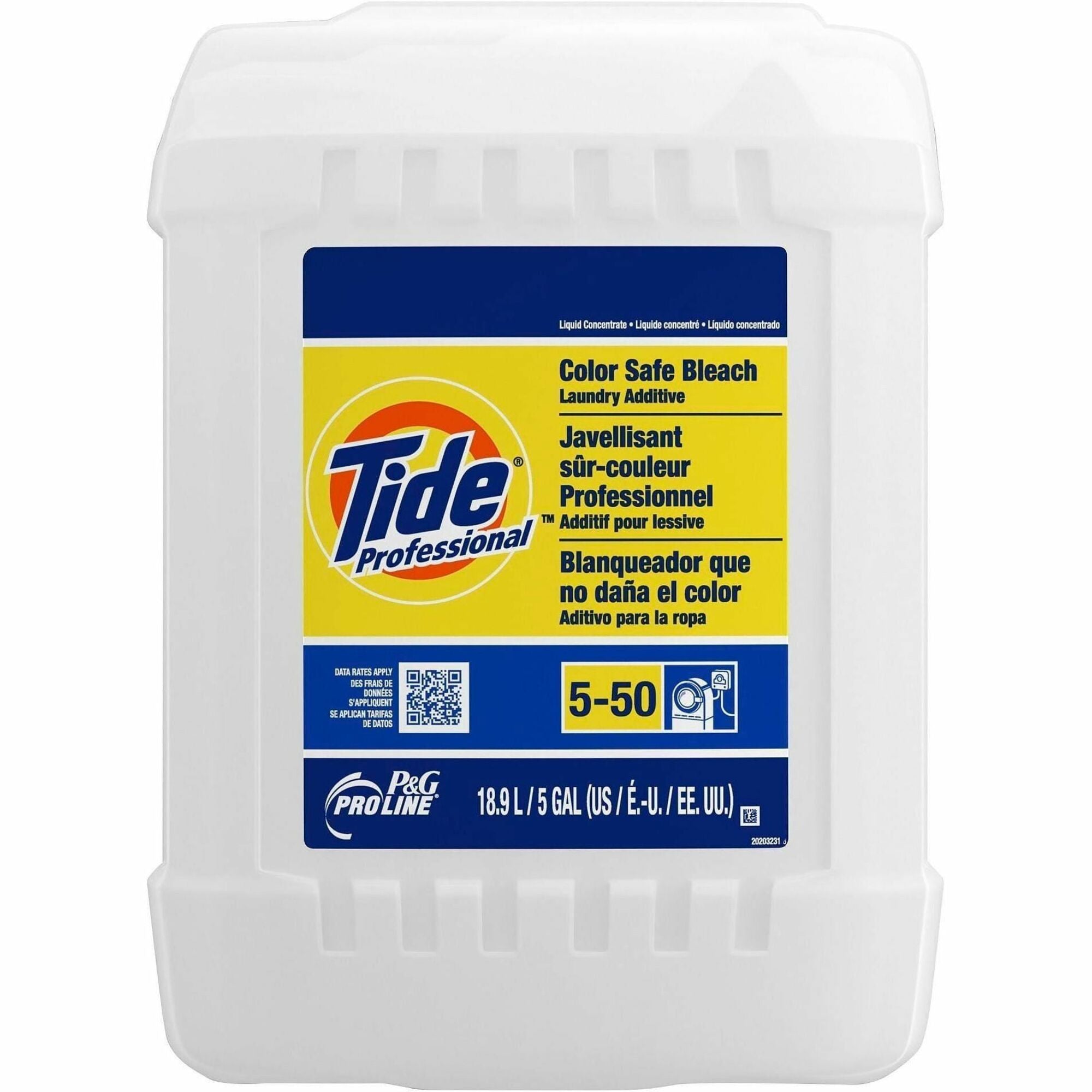 For Laundry, Garment, Linen - Concentrate - Liquid - 640 fl oz (20 quart) - Color Safe, pH Neutral, Soft, Chlorine-free - 1 Pack