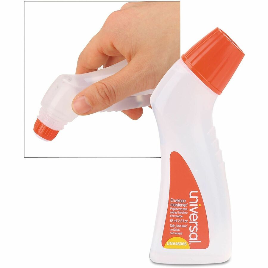 Universal Envelope Moistener - 2.20 fl oz - Clear - Fast-drying, Clog-free, Non-toxic, Adhesive - Polymer - 1 Each