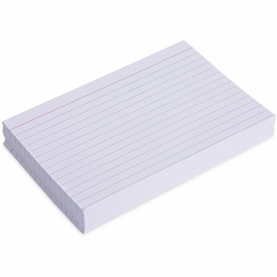 Universal Printable Index Card - 4" x 6" - Acid-free, Ruled - White - 100 / Pack