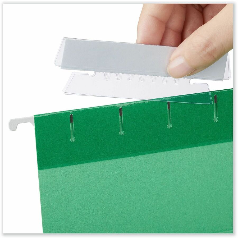 1/3 - 1.10" Tab Height x 3.70" Tab Width - Plastic Tab(s) - Durable, Easy to Read, Moisture Resistant, Insertable Tab - 25 / Pack