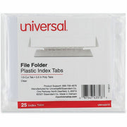 1/3 - 1.10" Tab Height x 3.70" Tab Width - Plastic Tab(s) - Durable, Easy to Read, Moisture Resistant, Insertable Tab - 25 / Pack