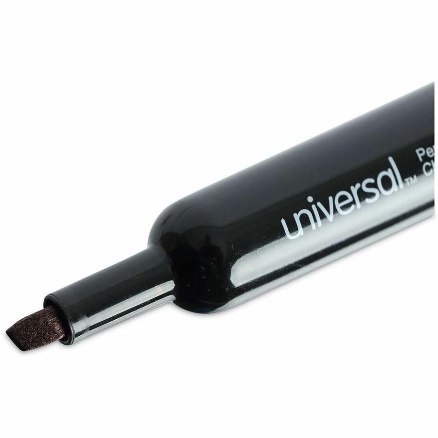 Universal Permanent Marker - Black Ink - Plastic Barrel - Office, Project, Label - 1 Dozen