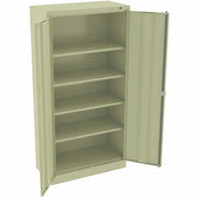 Tennsco Standard-size Storage Cabinet - 36" Width x 18" Depth x 72" Height - Reinforced Door, Heavy Duty, Locking System, Ventilated, Welded - Champagne, Putty - Steel, Nylon - Recycled
