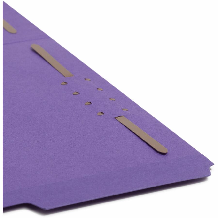 8 1/2" x 11" - 3/4" Expansion - 2 x 2K Fastener(s) - 2" Fastener Capacity - Top Tab Location - Assorted Tab Position - 11 pt. - 2 Plys - Stock, Paper Stock - Purple - 10% Recycled - 50 / Box