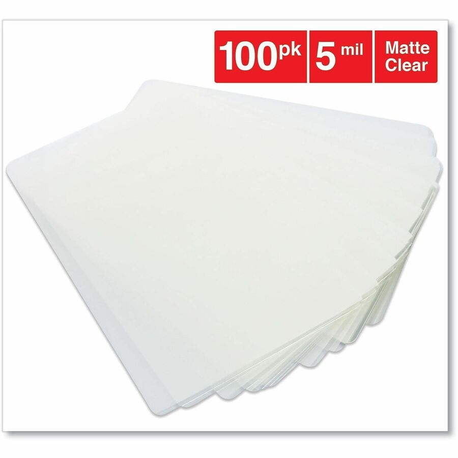 Universal Laminating Pouches, 3.75" x 2.25", 5 mil, Glossy, Clear, 100 Pouches per Box
