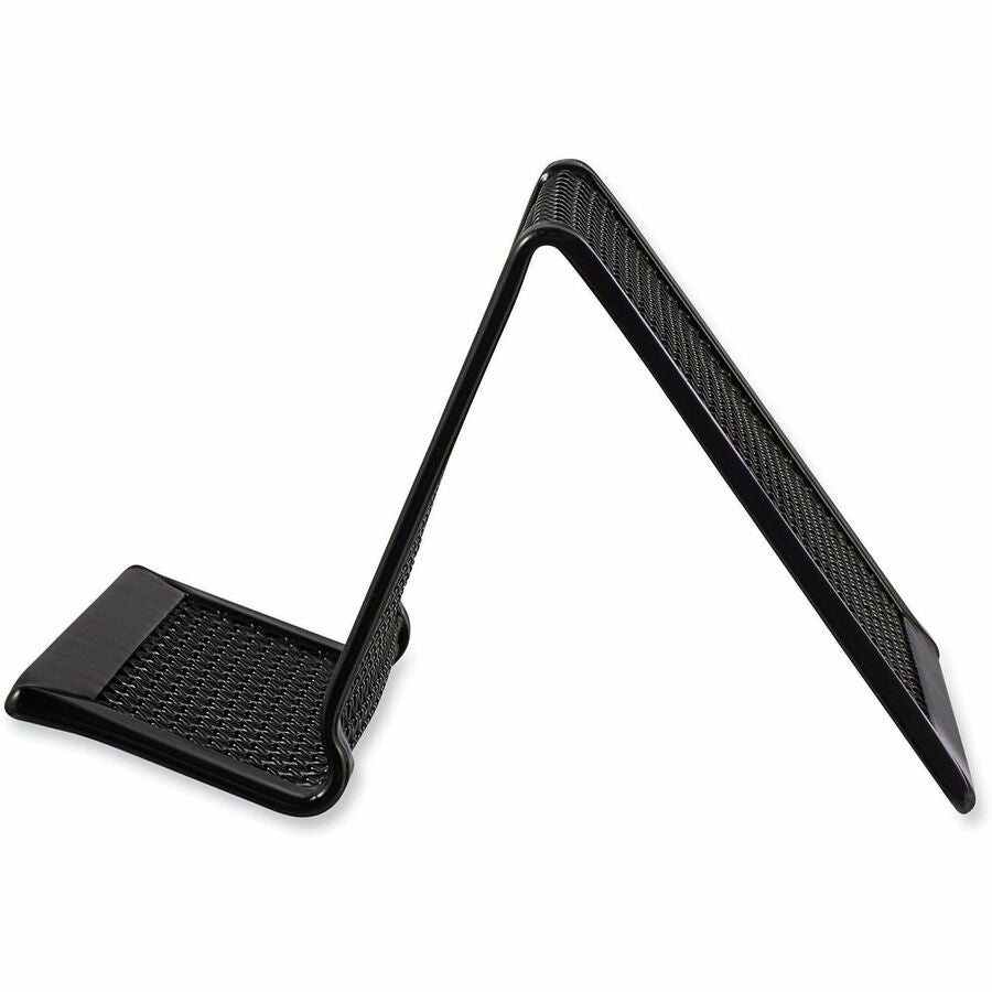Universal Business Card Holder - Holds 50 x Card - Support 2.25" x 4" Media - 2.1" Height x 3.8" Width x 3.4" Depth - Metal Mesh - Black - 1 Each