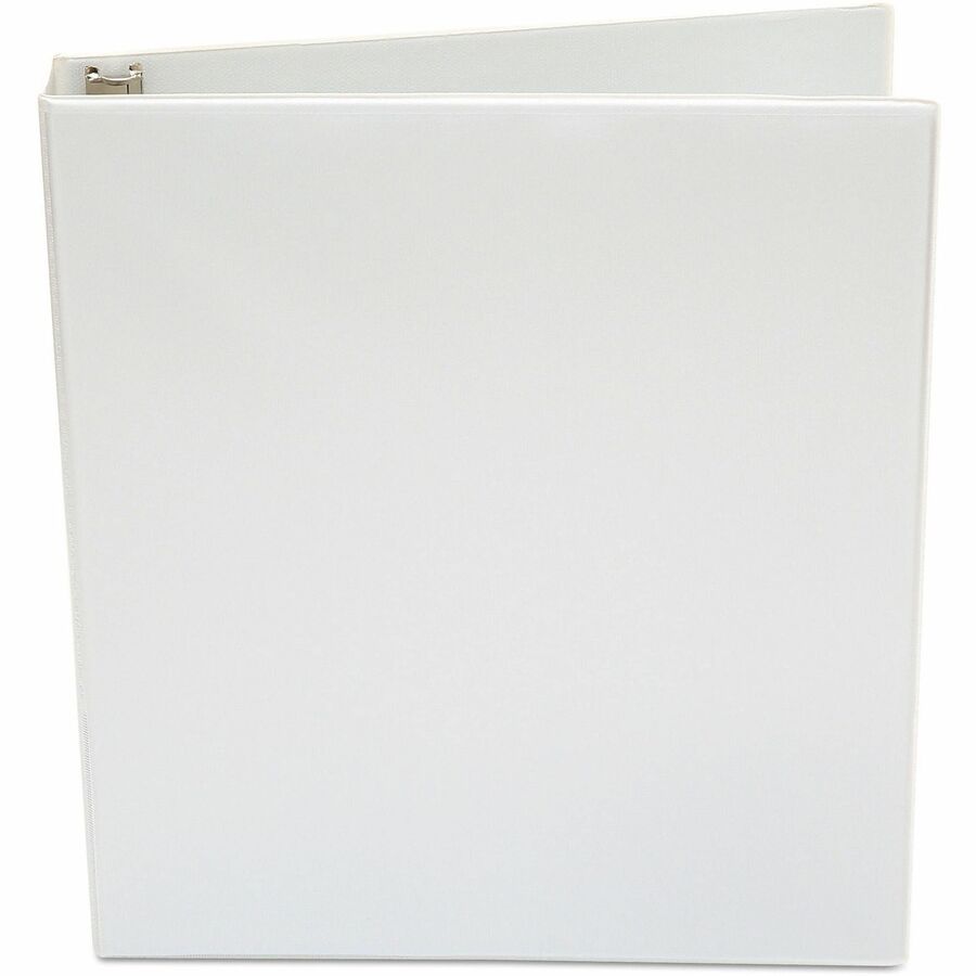 1" Binder Capacity - 175 Sheet Capacity - 3 Ring(s) - Fastener(s): Ring - Pocket(s): 2, Inside Front & Back - Polypropylene - White - Non-stick - 1 Each