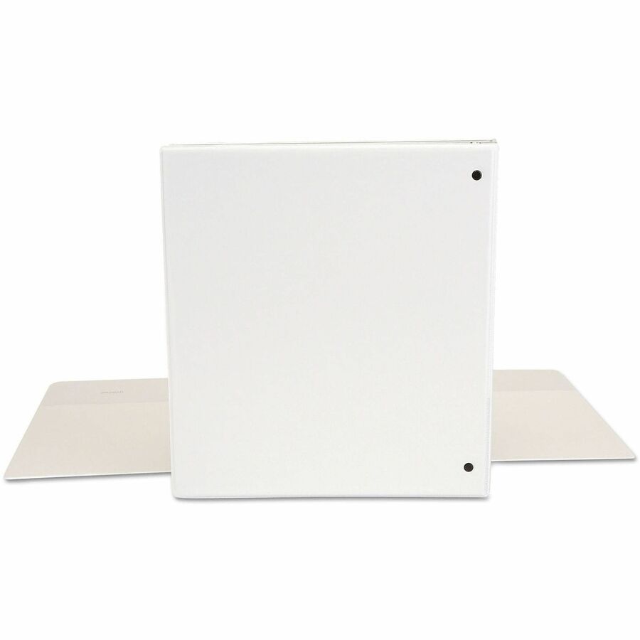 1" Binder Capacity - 175 Sheet Capacity - 3 Ring(s) - Fastener(s): Ring - Pocket(s): 2, Inside Front & Back - Polypropylene - White - Non-stick - 1 Each