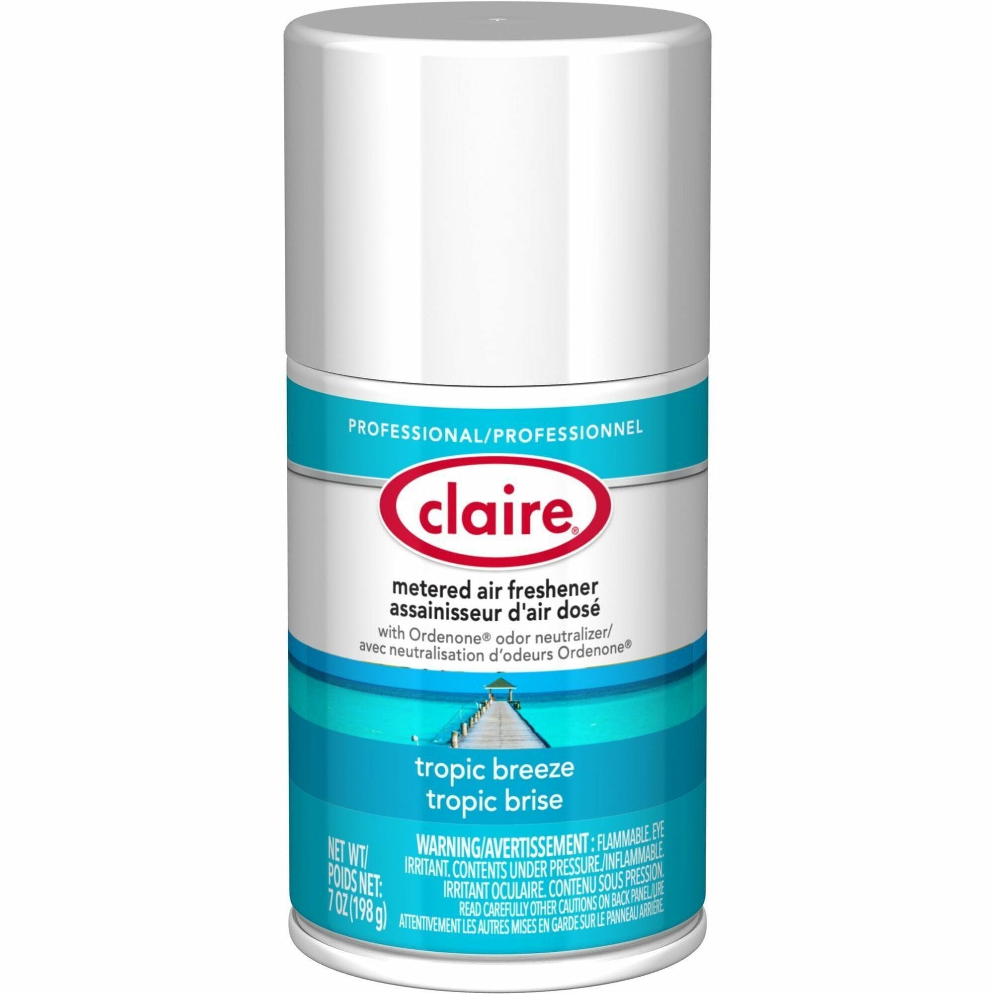 Claire Metered Air Freshener with Ordenone, Tropical Scent, Aerosol, 7 fl oz, 30 Day, Covers 6000 ft³, 1 Each