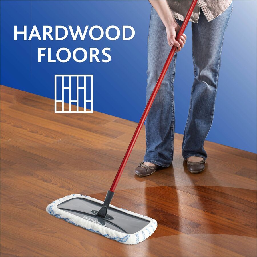O-Cedar Hardwood Floor 'N More Microfiber Mop, Reusable Machine Washable Head with Scrubber Strip, Multi-Color, 1 Each