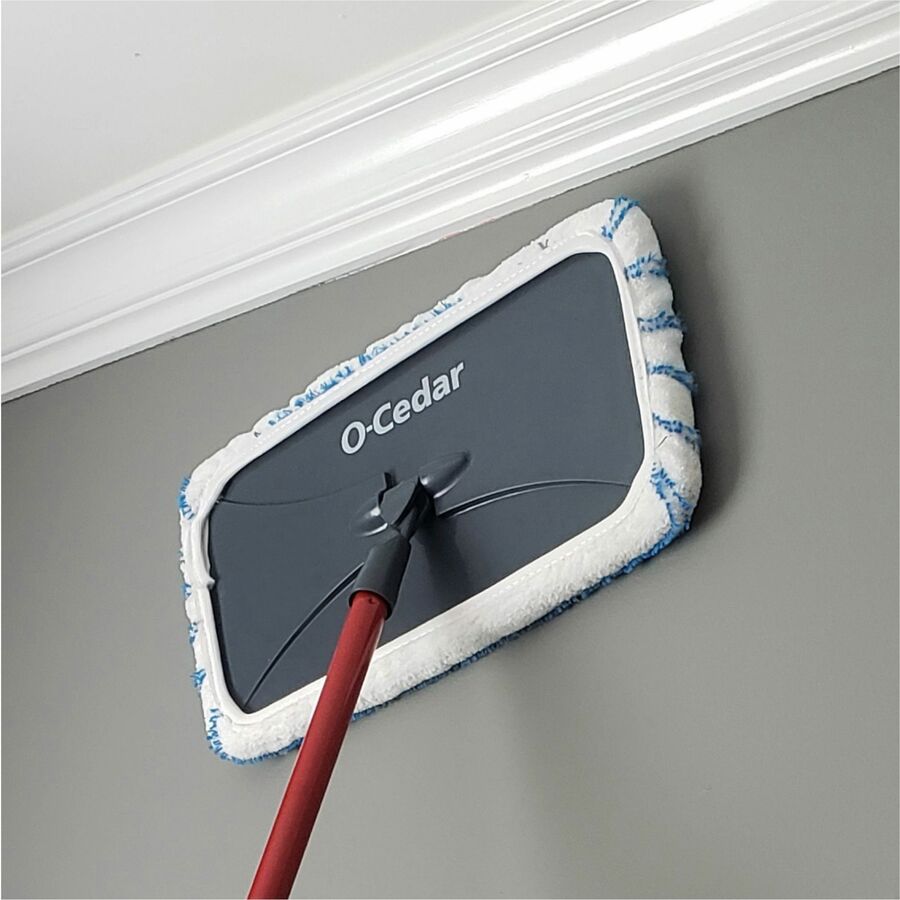 O-Cedar Hardwood Floor 'N More Microfiber Mop, Reusable Machine Washable Head with Scrubber Strip, Multi-Color, 1 Each